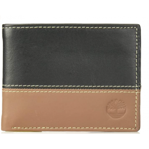 [全新3摺] Timberland Men's Hunter Color-Block Wallet - Black/Cognac